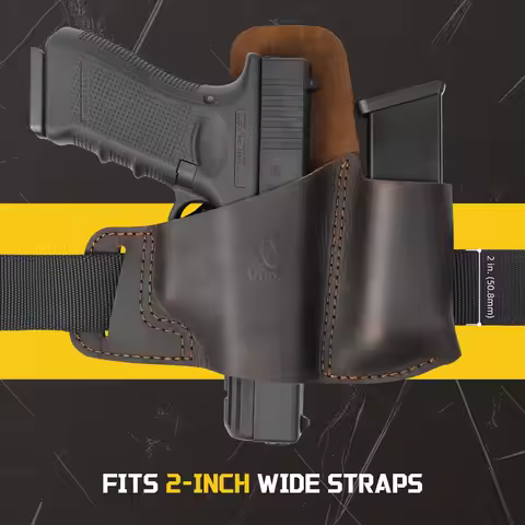 2026 New Leather Gun Holster for Belts IWB OWB Concealed Carry Tactical Holster Fit Glock 17/19/mm P