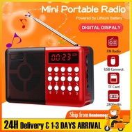 Mini Portable Radio Handheld Digital | FM | MP3 | Player Speaker Rechargeable Light-Weight
