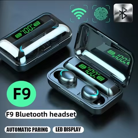 TWS F9-5 Earphone Bluetooth Earphones Wireless Headphones Hifi Stereo Sports Earbuds Headset Hearing