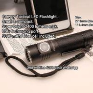 戰術電筒Convoy S21E. 5000 mAh(配21700鋰電+USB-C充電綫)2400流明. Flashlight To...