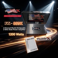 เพาเวอร์แอมป์รถยนต์​ FORMULA-X​ รุ่น FX-859K Class AB ขับกลางแหลม กำลังขับ 1200 วัตต์ / RMS 4 channe