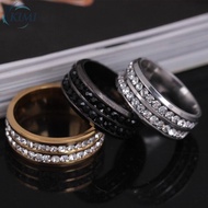 KIMI-Ring Daily Solid Color Sparkling Stylish Design Titanium Steel Brand New