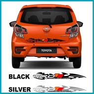 ✅ ▤ ♕ Toyota Wigo Rear Sticker Design TRD Tribal