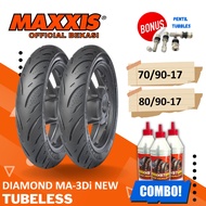 [PAIR SAVING PACKAGE] MAXXIS DIAMOND MA-3Di TUBELESS TIRES Ring 17 (70/90-17 & 80/90-17) JUPITER Z V