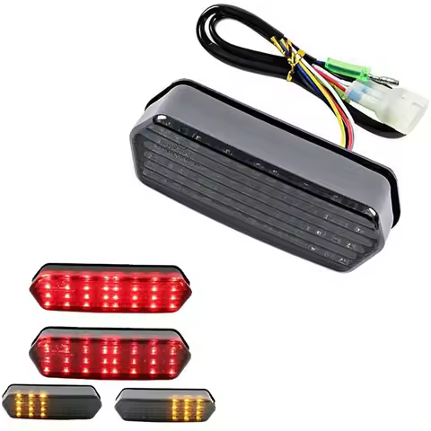 Motorcycle LED Tail Light with Turn Signals Rear Brake Stop Light for 2014-2018 Honda Grom MSX 125 S