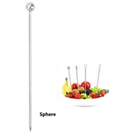 Cocktail Pick Garnish Decoration Stainless Steel 304 Sphere Fruit Stick - Elegant Stainless Steel Co