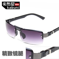 [Diimport] Cermin mata hitam bingkai kecil dua warna untuk lelaki, cermin mata hitam tanpa bingkai w