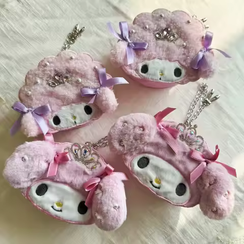 Mezzo Piano My Melody My Sweet Piano Plush Bag Charm Lipstick Holder Earphone Pouch Small Items Stor