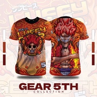 One Piece - Gear 5' Anime T-Shirt Jersey Breathable Sports Jersey Loose Kids Adult 100cm-3XL
