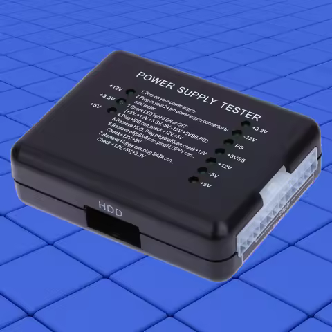ATX Power Supply PSU Tester with 20/24 Pin 20/24 Pin PC Computer Power Supply Tester Checker Case Po