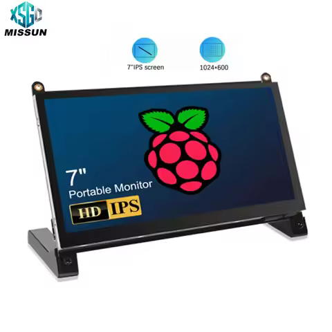 7 Inch Touch Screen 1024x600 IPS LCD Optional Speaker for Raspberry Pi 5 4B 3B+ 3B Laptop PC Seconda