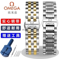 Omega Watch With Steel Belt For Men And Women, Butterfly Buckle Bracelet, Seamaster Omega Speedmaster Series 20mm