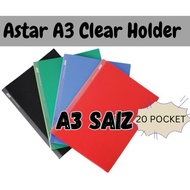 ASTAR A3 CLEAR HOLDER FILE  /POCKET CLEAR FILE/Clear Book / Clear Holder /Display Book/Document File