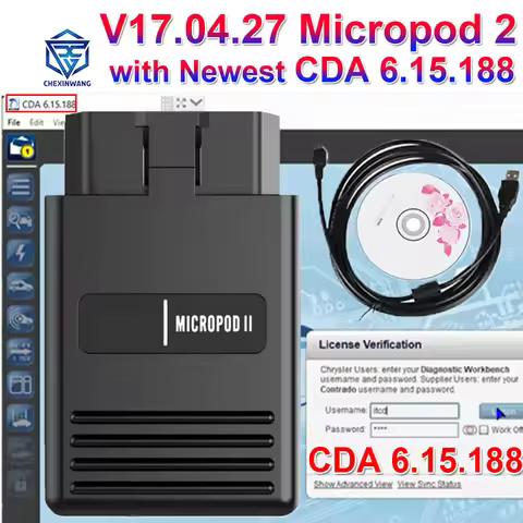 MicroPod 2 CDA6 CDA 6.15.188 Online Flash Downloder For FCA Original Files MicroPod2 Scanner VIN EDI