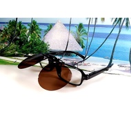 Hanging Polarized Sunglasses Clip-On Medium Round Style 47MM Lightweight Clip-On/Clip-On This Summer