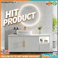 BOUSSAC Luxury Bathroom Cabinet Sintered Stone Vanity Cabinet Smart Mirror Cabinet 60cm 70cm HDB Toi