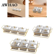 AWHAO Divided Serving Bowls, Nut And Candy Serving Tray with Compartment, Multi-purpose Candy Nut Se