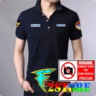BP2MI Collared T-Shirt - INDONESIAN MIGRAN WORKER PROTECTION BODY FREE CHEST NAME FRONT LOOK F2ASTOR