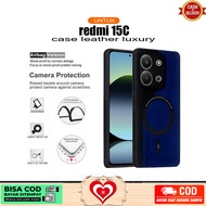 REDMI 15C 4G 5G Luxury Leather Phone Case Two Tone Combination