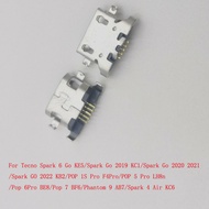 10-200Pcs Connector Usb Plug For Tecno Spark 6 Go 4 Air POP 1S F4 5 6 Pro 7 Phantom 9 Charger Chargi