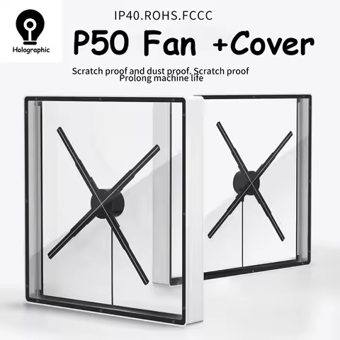 50cm 3D Fan Hologram Projector Wifi Led Sign Holographic Lamp Player Remote Advertising Display Holo