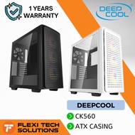 Flexi Tech DEEPCOOL CK560 Black / White High Performance ATX Mid-Tower Casing PC Desktop Casing