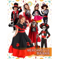 [New Style] Halloween Day of the Dead Costume Mexico Traditional cos Children's Performance Costume 