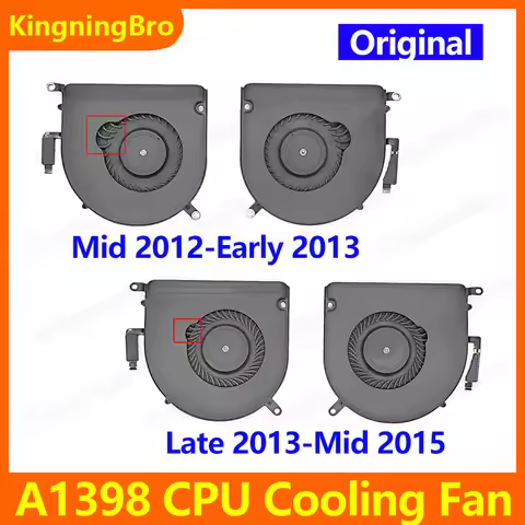 Original Laptop Cooler For MacBook Pro Retina 15" A1398 Cooling Fan 2012 2013 2014 2015 Years