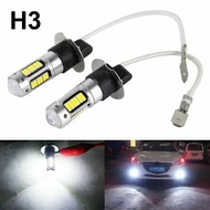 2Pcs 100W H3 Mentol Lampu Kabus LED 6000K 800LM Lampu Siang Hari Super Putih 12V Mentol LED Lampu Pe