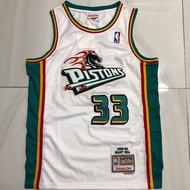 Authentic and exquisite men's Detroit Pistons Grant Hill Mitchell Ness 1998-99 hardwood classic whit