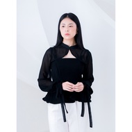 INDILANE - SIERRA Bolero Chiffon Silk/Bolero Long Sleeve/Bolero Wanita/Crop Bolero/Outer Wanita/Card