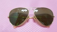 (膠3) 新淨 RAYBAN (B&L) 1/10 12K 包金 小烏蠅 太陽鏡 (原装真皮眼鏡盒較殘)