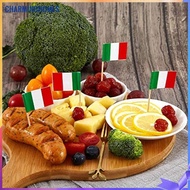 ★ Charminghomes ★ 100Pcs Mini Italian Flag Italy Toothpick Decors for World Sports Party Supplies