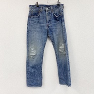 Levi's 牛仔褲/做舊牛仔褲，紐帶門襟，靛藍色，W31 碼，古著。