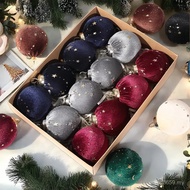 Flannel Hanging Velvet Set Cloth Ball Christmas Hanging Ornaments Cross-Border Ornaments 6cm12pcs Pr