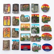 Manufacturer Cambodia Angkor Wat Tourist Souvenirs Crafts Painted Magnetic Refrigerator Stickers