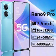 【ของแท้100%】โทรศัพท์มือถือ 0PPQ Reno9 Pro เครื่องใหม่ 7.5 นิ้วHD Dual Sim smartphone16+512GB โทรศัพท์มือถือราคาถูก 6800mAh โทรศัพท์ รองรับภาษาไทย ระบบนำทาง มือถือแรงๆ เหมาะสำหรับ Facebook จัดส่งฟรี เมนูภาษาไทย รับประกัน1ปี โทรศัพท์มือถือ โทรศัพท์เล่นเกม ม