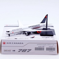 โมเดลเครื่องบิน JC Wings B787-9 C-FVNB 1400 ของเล่นเครื่องบินสะสมสำหรับอายุ 14 ปีขึ้นไปชายหญิงสากล