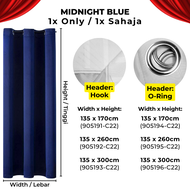 SUPERSAVE 99% Blackout Curtain Langsir Blackout Langsir Tebal Curtain Hook O-Ring Tirai Langsir Ting