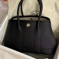 Hermes mini Garden Party23  全皮 黑銀K