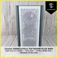 Customize Corsair 5000d Airflow TUF Gaming B560M-PLUS WIFI Intel Core I7-11700k 16GB RAM 1TB M.2 NVM