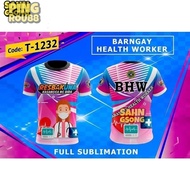 BARANGAY HEALTH WORKER FULLY SUBLIMATED TSHIRT Full Sublimation 3D Print Summer Breathable Short Sle