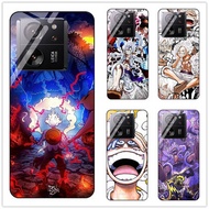 For Xiaomi 11t/ 11t pro/13t/ 13t pro Anime One Piece Luffy Gear 5 Tempered Glass Shockproof Personalized Hard Phone Case Casing DIY Customize