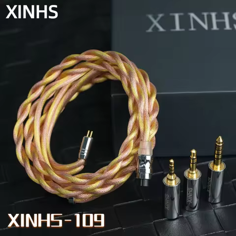 XINHS-109 6N OCC Gold Plated Headphone Upgrade Cable 0.78mm MMCX IE900 for Sennheiser MK4 Legacy2 Bl