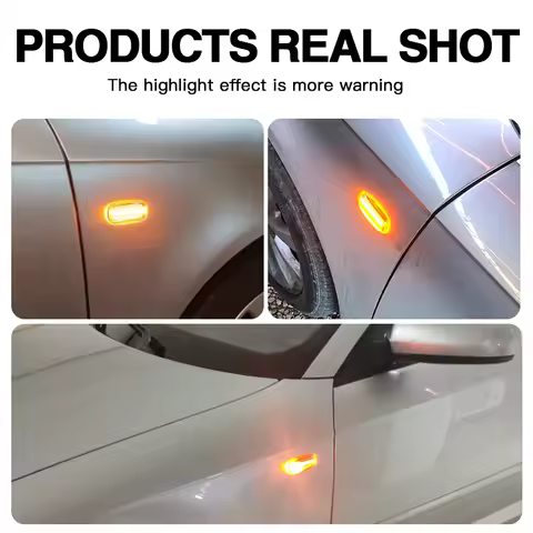 2PCS LED Side Marker Lights Canbus For Audi A3 S3 04-08 A4 RS4 02-05 RS4 B8 05-08 S4 A6 S6 RS6 00-05