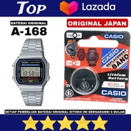 Casio A168 uBaterai jam tangan casio A-168 original bergaransi asli japan