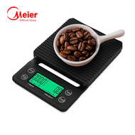ตราชั่งกาแฟ ตราชั่งดิจิตอล เครื่องชั่งอาหาร เครื่องชั่งน้ำหนักกาแฟ เครื่องชั่งดิจิตอลแบบจับเวลา Coffee Scale LCD 5kg/0.1g ขนาดเล็ก Meier