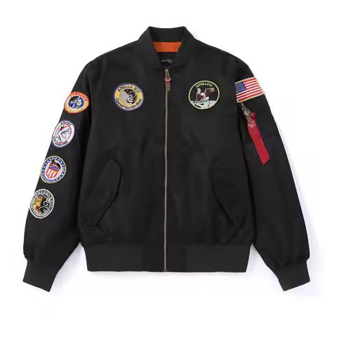 2025 Apollo Gen II Ma1 Bomber Navy L-2B Youth Space Shuttle Adult Lightweight Patches Outdoor Windbr