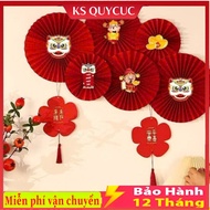 Paper fans set of 6, decorating events, homes, festivals, CNY, many designs to choose from