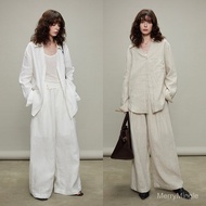 [Minimalist Style Old Money]Lazy Old Money Linen Long Sleeve Sun Protection Shirt/Women's Casual Pan